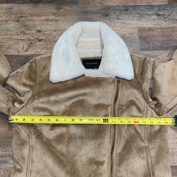 Banana Republic Moto Jacket. Size Medium. Faux Suede. Super soft lining - Picture 10 of 10